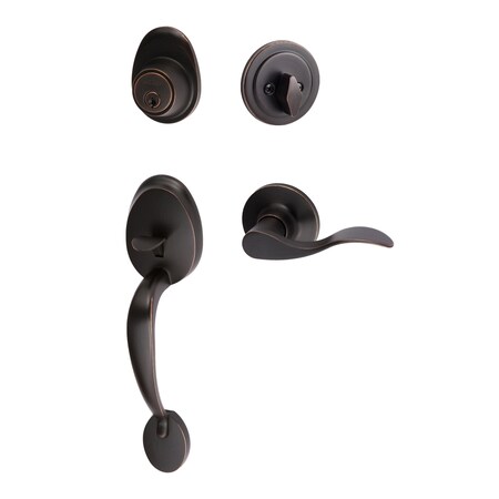 Sure-Loc Hardware Sure-Loc Hardware Alta Handleset, Snowbird Handleset Trim, Vintage Bronze, Right Hand AT507-SB RH 11P